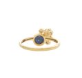 JAY FEDER 14K YELLOW GOLD LAPIS LAZULI DIAMOND RING Discount