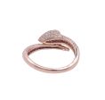 JAY FEDER 14K ROSE GOLD DIAMOND PEAR HALO RING Hot on Sale