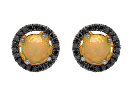 Suzanne Kalan 18K Rose Gold Diamond Opal Post Earrings Online Hot Sale