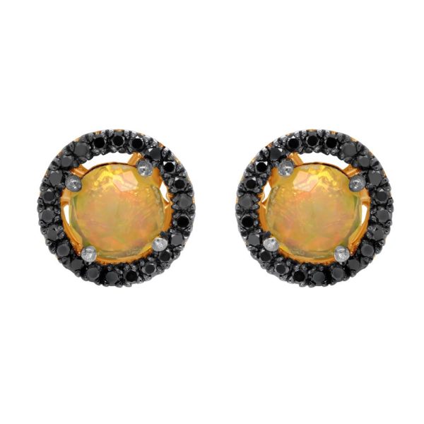 Suzanne Kalan 18K Rose Gold Diamond Opal Post Earrings Online Hot Sale