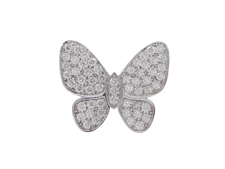 JAY FEDER 14K WHITE GOLD DIAMOND BUTTERFLY RING Supply