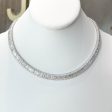 JAY FEDER 18K WHITE GOLD DIAMOND GRADUATED NECKLACE Cheap