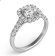 Jay Feder 14K White Gold Diamond Semi-mount Sale