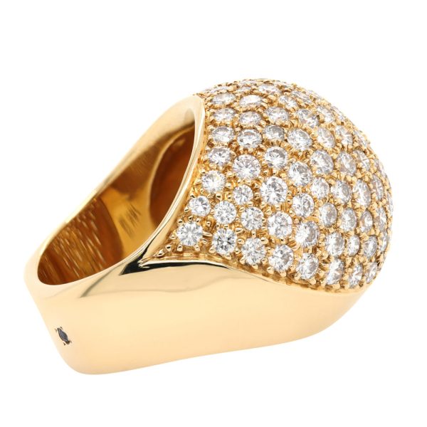 Jay Feder 14K Yellow Gold diamond Pave Dome Ring on Sale