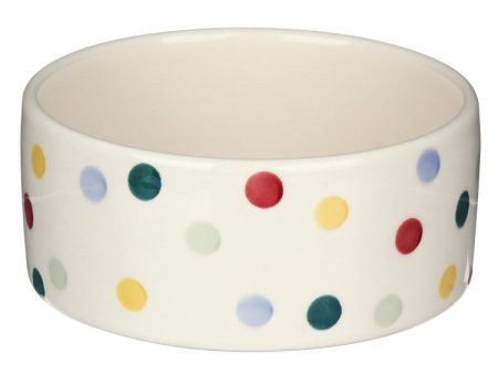 POLKA DOT LARGE PET BOWL Sale