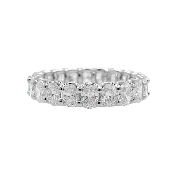 Jay Feder Platinum Oval Diamond Eternity Wedding Band Sale