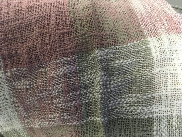 Throw-pink green check Cheap