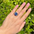 Jay Feder 18k White Gold Blue Sapphire and Diamond Three-stone Ring Online