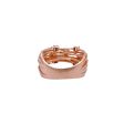 Jay Feder 14k Rose Gold Princess and Round Diamond Multi Line Band Ring Online now