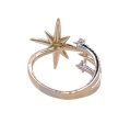 Jay Feder 14k Two Tone Gold Diamond Shooting Star ring For Sale