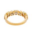 Jay Feder 18k Yellow Gold Heart Yellow Diamond Bezel Milgrain Band Ring Online Hot Sale