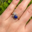 JAY FEDER 14K YELLOW GOLD LAPIS LAZULI DIAMOND RING Discount