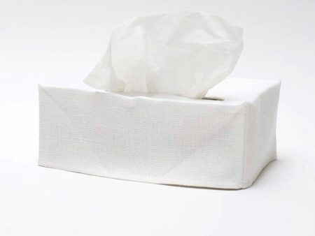 Linen white Tissue Box Cover Discount