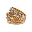 SOFRAGEM 18K YELLOW GOLD DIAMOND 5 ROW BAND RING Online Hot Sale