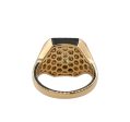 DOVES 18k Yellow Gold Baguette Diamond Mondrian Invisible Set Ring on Sale