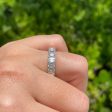 JAY FEDER PLATINUM EMERALD CUT DIAMOND ETERNITY BAND RING Fashion