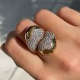 JAY FEDER 18K ROSE GOLD DIAMOND BYPASS RING Hot on Sale