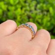 Jay Feder 14k yellow Gold Sapphire and Goldstone Band Ring For Cheap