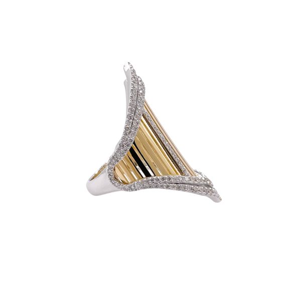 JAY FEDER 18K TWO TONE GOLD DIAMOND SAMBA RING Online