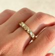 Luisa Alexander 14K Yellow Gold Diamond Goldstone Eternity Band Cheap