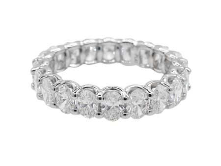 Jay Feder Platinum Oval Diamond Eternity Wedding Band Sale