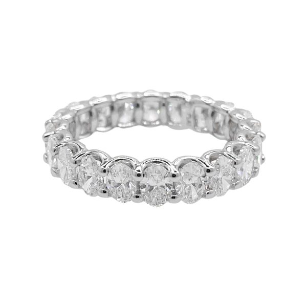 Jay Feder Platinum Oval Diamond Eternity Wedding Band Sale