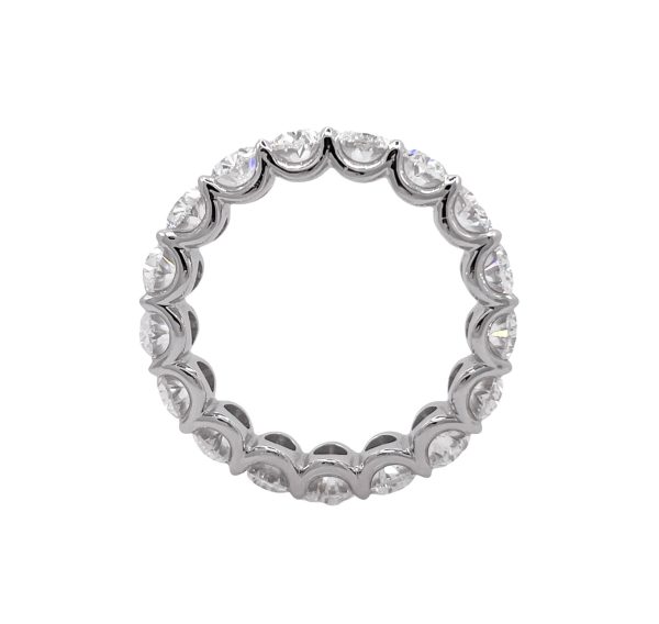 JAY FEDER PLATINUM OVAL DIAMOND ETERNITY BAND RING For Cheap