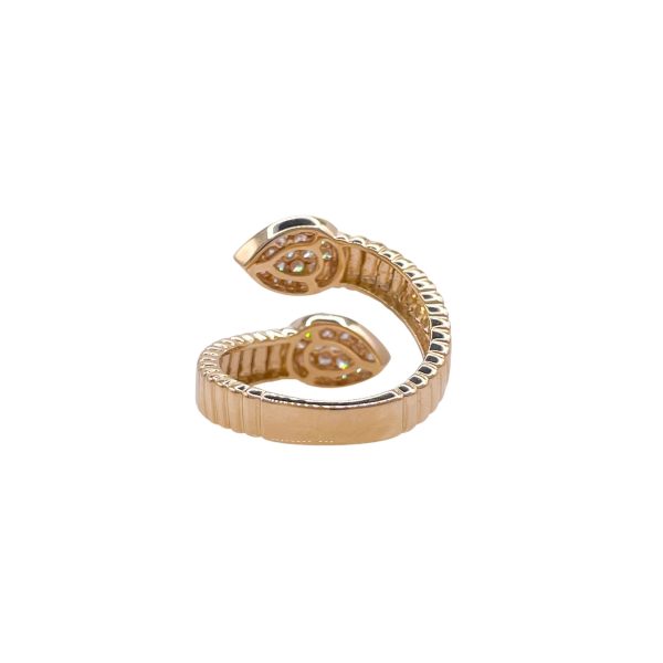 Jay Feder 14k Yellow Gold Diamond Wrap Bypass Ring For Cheap