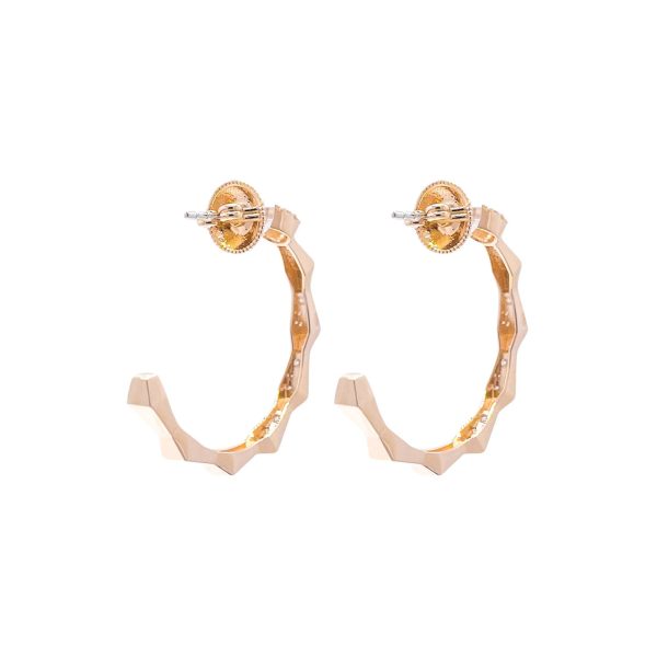 Jay Feder 14k Yellow Gold Diamond Open Hoop Earrings For Cheap