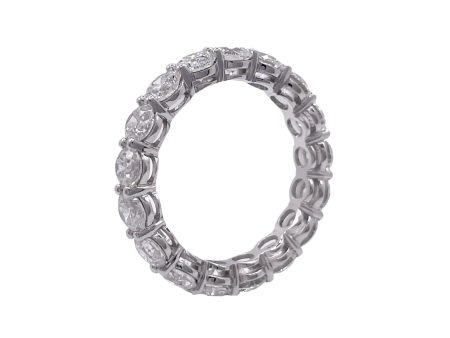 JAY FEDER 14K WHITE GOLD DIAMOND ETERNITY BAND RING Online Sale