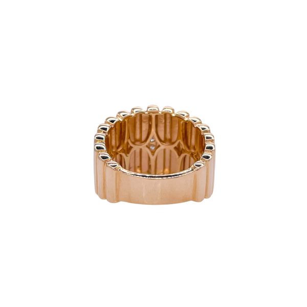 Jay Feder 14k Yellow Gold Diamond Pleated Band Ring For Discount