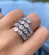 Jay Feder 18K White Gold Diamond Cluster Spiral Ring on Sale