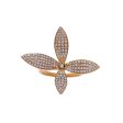 Jay Feder 14k Yellow Gold Fancy Flower Diamond Pave Ring For Discount