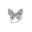 JAY FEDER 14K WHITE GOLD DIAMOND BUTTERFLY RING Supply