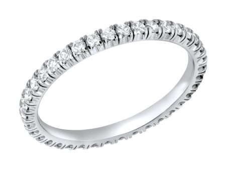 Jay Feder 18K White Gold Etincelle Cartier Wedding Band Ring on Sale