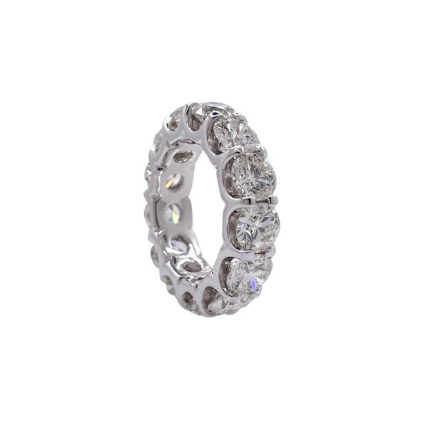 JAY FEDER PLATINUM ROUND DIAMOND ETERNITY BAND RING For Cheap