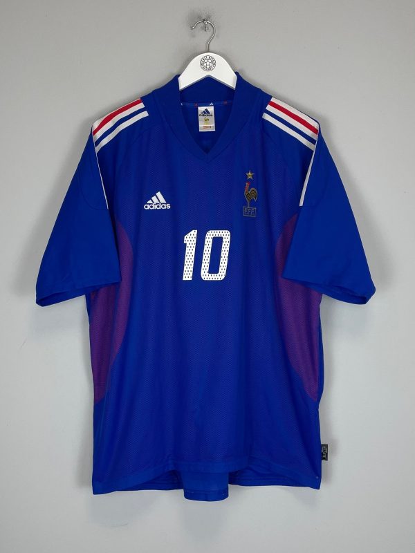 2002 04 FRANCE ZIDANE #10 HOME SHIRT (XL) ADIDAS For Cheap