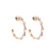 Jay Feder 14k Yellow Gold Diamond Open Hoop Earrings For Cheap