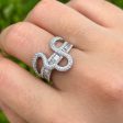 JAY FEDER 18K WHITE GOLD DIAMOND BAND RING on Sale