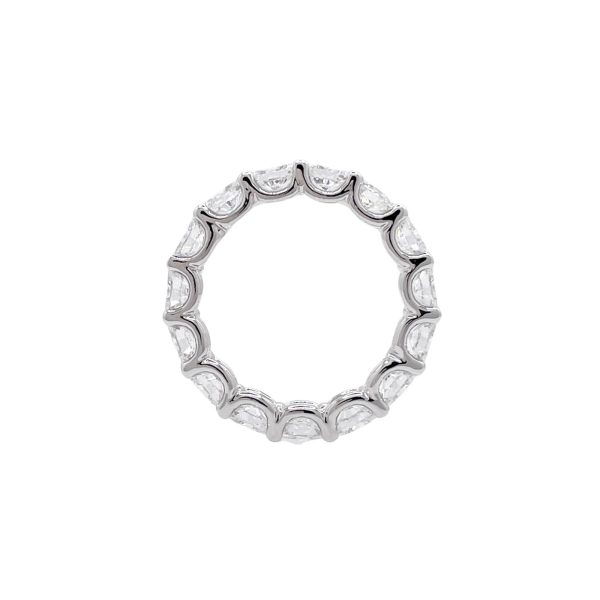 Jay Feder Platinum Oval Diamond East-West Eternity Band Ring Discount