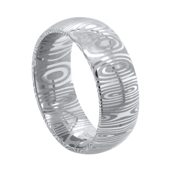 Jay Feder Damascus Steel Dome Shaped Ring For Discount