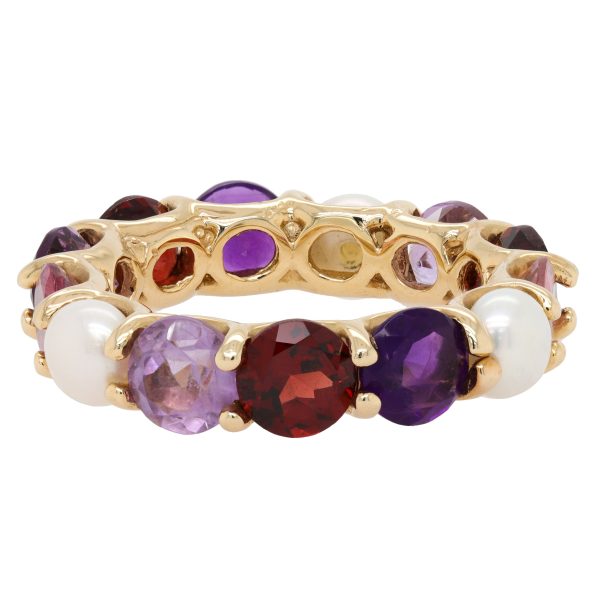 Eden Presley 14K Yellow Gold Round Colored Stones Eternity Band Online Hot Sale