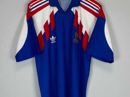 1990 92 FRANCE HOME SHIRT (L) ADIDAS Discount