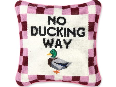 No Ducking Way Needlepoint Pillow Online Hot Sale