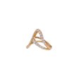 Jay Feder 14k Yellow Gold Diamond Loop Bypass Ring Sale