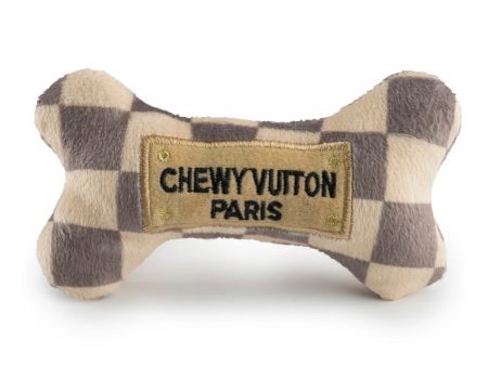 Chewy Vuiton Checker Bone Toys Online Sale