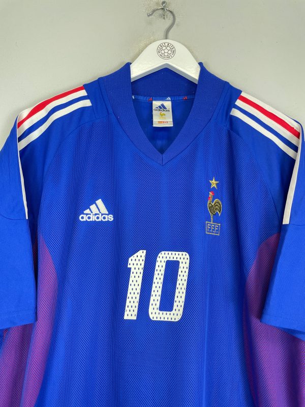 2002 04 FRANCE ZIDANE #10 HOME SHIRT (XL) ADIDAS For Cheap