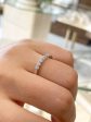 Jay Feder 14K White Gold Diamond Band Hot on Sale