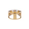 Jay Feder 18k Two Tone Gold Diamond Band Ring Supply