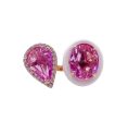 Kamyen 18K Rose Gold Diamond Tourmaline White Enamel Ring on Sale